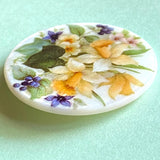 Yellow Daffodils Mother of Pearl Button, 1-3/8" #SC-1220 by Susan Clarke