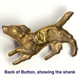 DEEPER SALE Dog Playing, Shank Back Metal Button, 1-1/2" SALE