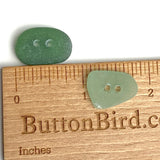 Beach Glass Sea Glass Buttons, Two Natural Real Ocean-Tumbled $8  #BCH-75