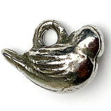 Tiny Bird Pewter Charm/Dangle, 9/16" from Green Girl Studios 14mm #G451