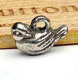 Tiny Bird Pewter Charm/Dangle, 9/16" from Green Girl Studios 14mm #G451