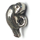 Tiny Bird Pewter Charm/Dangle, 9/16" from Green Girl Studios 14mm #G451