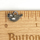 Tiny Bird Pewter Charm/Dangle, 9/16" from Green Girl Studios 14mm #G451