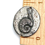 Snail Pewter Pendant from Green Girl Studios 7/8"  #G260