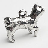 Shiba Inu Pewter Charm 7/8" Dog from Green Girl Studios #G530