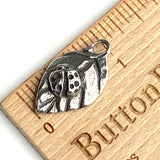 Ladybug Leaf Pewter Charm 1" from Green Girl Studios #G261