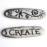 Create Dangle Pendant Pewter 1 -3/8" from Green Girl Studios #G578