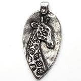 Giraffe Reach For Your Dreams Pewter Pendant 1 -1/2" from Green Girl Studios #G470