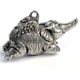 Flying Elephant Pewter Pendant 1 -3/8" from Green Girl Studios #G206