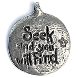 Squirrel, Seek and You Will Find Pewter Pendant 1" from Green Girl Studios #G483