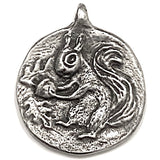 Squirrel, Seek and You Will Find Pewter Pendant 1" from Green Girl Studios #G483