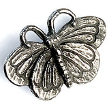 Butterfly Button, Pewter, 15/16" Shank Back, From Green Girl Studios USA  #G329