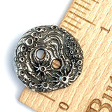 Barnacle Button, Pewter, Larger Size 13/16" Two-Hole, from Green Girl Studios USA  #G332