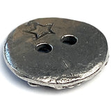 Barnacle Button, Pewter, Larger Size 13/16" Two-Hole, from Green Girl Studios USA  #G332