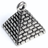 Tiny Pyramid Four Sided 3D Pewter Charm/Pendant, 5/8" USA, 16mm  # FJ-100