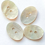 Re-Stocked, Oval Moonrise 11/16" Mother of Pearl Iridescent Button, 18mm Pack of 9 #KB901
