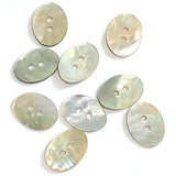 Oval Moonrise Mother of Pearl 13/16" Iridescent Button 20mm,  #KB917