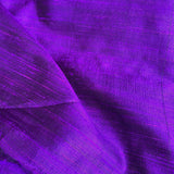 REMNANT Violet Raw Wild Silk Rustic Handloom from India.  Tussar 2-2/3 Yard Piece. #3173