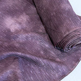 Amethyst Hand-Dyed Drapey Dusty Speckles/Pleats Vintage Kimono Silk By the Yard From Japan #257