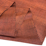 REMNANT Smoked Rust / Glowing Brown Rustic Vintage Handwoven Kimono Silk from Japan, 1.5 Yard PIECE   #128