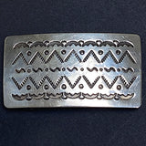 Vintage Sterling Silver Belt Buckle Signed "LP Lag-Zun" by Leonard Paquin Laguna Zuni  #MV-30