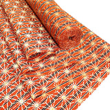 SALE Orange Hemp Leaf Stars Vintage Wool Blend From Japan By the Yard  #132