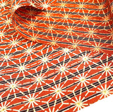 SALE Orange Hemp Leaf Stars Vintage Wool Blend From Japan By the Yard  #132
