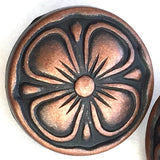 Re-Stocked, Copper Desert Rose Flower Button 5/8"  # SWC-6