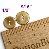 Re-Stocked Semi-Clear Brown Melange Shell Button from Japan, 9/16", TWENTY for $8.25  #KB-906