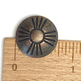 Dark Rustic Brass Zia Symbol Concho Southwest Button, 3/4" #SW-76