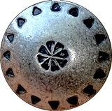 Southwest Concho Button, Wreath, Matte Nickel Silver, 3/4"  #SW-1