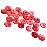 Re-Stocked Watermelon Pink Iridescent Shell, 9/16", 14 buttons for $7.00  #KB-911