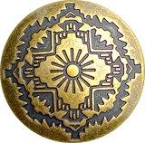 Mountain Sun Brass Concho Button, 25mm /  1"  #SWC-129