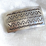 Vintage Sterling Silver Belt Buckle Signed "LP Lag-Zun" by Leonard Paquin Laguna Zuni  #MV-30