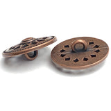 Copper Stars, Kites + Gears Cut-Out Button, 7/8" / 22mm  #SWC-130