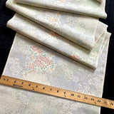 SALE, Blossoming Clouds Oshima Tsumugi Pongee Vintage Kimono Silk from Japan, By the Yard #139