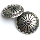 Re-Stocked STERLING Silver Southwest Sunflower Button 5/8",  #SW-236