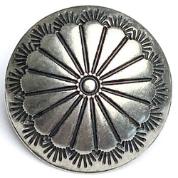 Re-Stocked STERLING Silver Southwest Sunflower Button 5/8",  Shank Back #SW-236