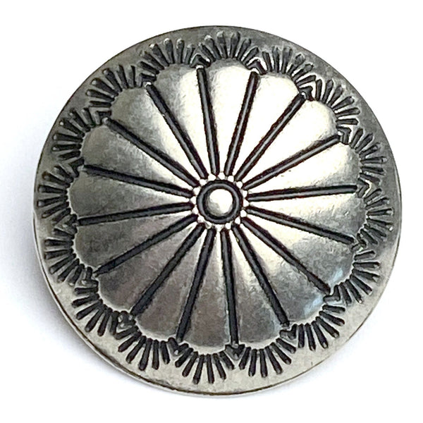Re-Stocked STERLING Silver Southwest Sunflower Button 5/8",  #SW-236