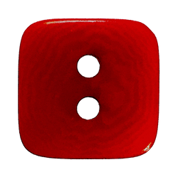 Red Satin Corozo Tagua 2-Hole Square 1/2" Button  #608
