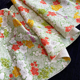 Cherry Blossom Floral Faux Shibori Vintage Kimono Silk Pieces 6" x 50" #4153
