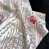 Cascades Vintage Kimono Silk Crinkle Jacquard from Japan 14" x 63"  #4272