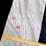 Cascades Vintage Kimono Pure Silk Crinkle Jacquard from Japan 7" x 56"  #4272