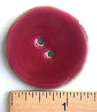 Re-Stocked, Pink Raspberry Coconut + Resin 1-3/16" Two-Hole Button 30mm   #SK-1026