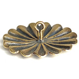 Santa Fe Daisy Brass, 1.25" Scallop-Edge Button, 34mm, Smaller Shank #SW-282