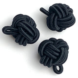 Re-Stocked, Monkey Fist Vintage Black Woven Knot Buttons, 1/2" / Smaller / 12mm #760