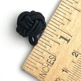 Re-Stocked, Monkey Fist Vintage Black Woven Knot Buttons, 9/16"- 5/8"  #761