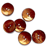 Re-Stocked, Brown 7/8" Shiny Agoya Shell Button  #1240