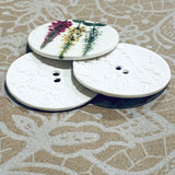 Deeper Sale, Foxglove Large Porcelain Button, 1-1/2" Handmade London Ceramic