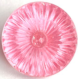 Opaque Pink Piecrust Vintage Glass Button, Pre-WWII, 1/2" New Old Stock, Per Button #BK-407